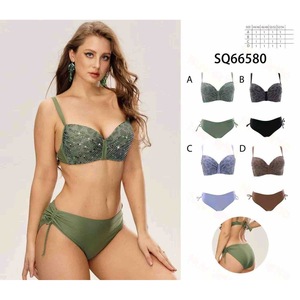 Costume da bagno intero HDJ Plus Size verde modellante contenitivo 42 44 46 48 - Product Image 1