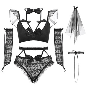 Ensembles de lingerie pour femmes 2022, voile de mariée, uniforme, soie de bourgeon, pur, doux, <span class=keywords><strong>sexy</strong></span>, transparent, costume, vente en gros d'ensembles de lingerie pour femmes - Product Image 1