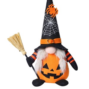 Figuras Decorativas de Halloween: Murciélagos, Calabazas, Gnomo Rudolph sin Rostro, Estatuas Espeluznantes para Decoración de Escritorio y Hogar, Muñeco Gnomo - Product Image 4