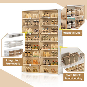 Jeko&Jeko 32 paires de rangements à chaussures <span class=keywords><strong>Adidas</strong></span> blancs, montage sans outil, pour la maison, le jardin, le garage, l'entrée - Product Image 5