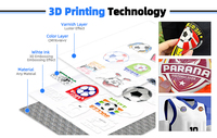 Impresora UV de Cama Plana para Camisetas con Patrones 3D Personalizados, Impresora UV DTF para Ropa, Máquina Impresora 6090, Impresora UV Impermeable para Bricolaje