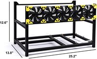 Lisière — support à air ouvert pour ordinateur en aluminium empilable, plateforme V4C, 6 gpu, 6 baies, 1 pièce