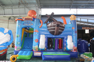 LilyToys Ocean Themed Jumping Châteaux Dauphin Tortue Gonflable Combo Bounce Toboggan aquatique pour enfants - Product Image 5