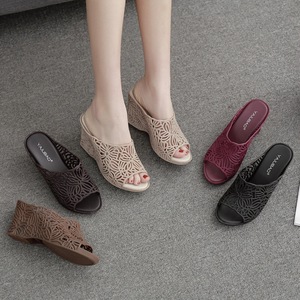 Sandalias de Plataforma con Punta Abierta para Verano, en Colores Elegantes, Transparentes con <span class=keywords><strong>Cristales</strong></span>, Tallas Grandes - Product Image 1