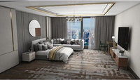 Hôtel moderne de luxe 5 étoiles Absorption acoustique réduction du bruit B1 prévention des incendies 80% laine 20% Nylon Axminster tapis mur à mur
