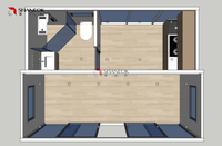 Cabine Apple Extensible de Luxe en Acier pour Glamping, Capacité 2-4 Personnes, Maisonnette Préfabriquée Plug & Play pour Complexes Hôteliers et Campings Extérieurs