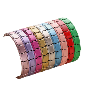 Accesorios de bricolaje, pulsera de abalorios de eslabones italianos, brazaletes de moda, pulsera de acero inoxidable, pulseras de abalorios italianos, chapado en oro de 18 quilates - Product Image 1