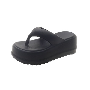 Sandales tongs compensées légères et confortables pour <span class=keywords><strong>femme</strong></span>, à bout ouvert, en EVA souple, à séchage rapide, rehaussantes - Product Image 1