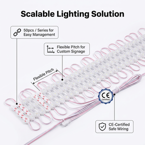 Module LED de marque 12V SMD 2835 à haut rendement lumineux, étanche, modules LED injectés pour boîtes lumineuses publicitaires extérieures - Product Image 6