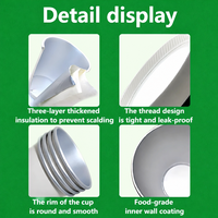 Gobelet à collation en aluminium imprimé sur mesure avec film de couvercle thermoscellable, couture pliée, hermétique, pour emballage de chips et autres aliments