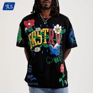 YLS T Shirts Unisex 100 Cotton Leisure Custom Embossed Puff Printed Design Shirts Diy Your Like Photo Or Logo Designer Tee