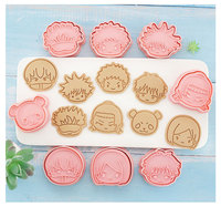 8 teile/satz Anime Kopf Keksform Plastik plätzchen Fer ramenta Para Panificacao Kinder DIY Keksform Backen Kuchen Zubehör