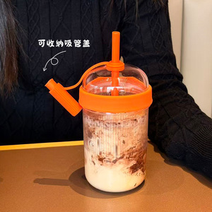 Nuevo Vaso Tritan <span class=keywords><strong>de</strong></span> 540ml con Pajita para Té con Leche y Café, Multicolor, Portátil, Ecológico, 2026 - Product Image 4