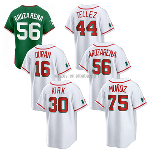 2026 Migliore Qualità Personalizzata Messico # 30 Alejandro Kirk # 16 Jarren <span class=keywords><strong>Duran</strong></span> # Maglia cucita Randy Arozarena numero 56 per il World Baseball Classic - Product Image 1