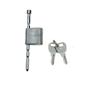 YH1915 Stainless Steel Hitch Receiver 1/4" Lock With 2 Keys Adjustable Coupler Latch Lock