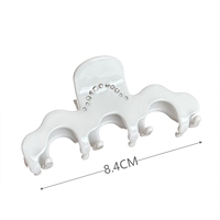 DOWELL Pince à cheveux pour femme en acétate coréen, taille moyenne, pour chignon, style minimaliste, pince requin polyvalente, ornée de diamants
