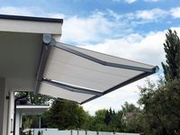Auvent extérieur à bras pliant pare-soleil fenêtre en aluminium auvent rétractable lumière LED motorisé auvent rétractable mural