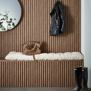 Pannelli Acustici Akupanel in Legno di Nuovo Stile con Listelli in MDF Impiallacciato e Intagliato con Supporto in Poliestere per Soffitti - Product Image 2