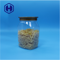 Pot de conservation alimentaire en plastique PET transparent de bonne qualité, anti-enfants, avec couvercle hermétique sans BPA pour bonbons, collations, aliments pour bébés