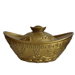 Sculpture en laiton personnalisée, ornements en relief, dragon et phénix, lingot pour bassin avec couvercle, lingots de cuivre - Product Image 2