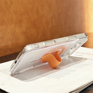 Hand Strap Clear <b>PC</b> Shockproof Phone Case <b>for</b> iPhone 17 Pro Max 16 15 14 With <b>Card</b> Slot <b>Wireless</b> Magnetic Charging Cover - Product Image 4