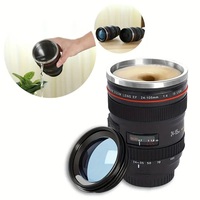 Tasse à café de style lentille de caméra en acier inoxydable