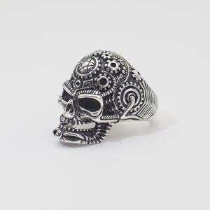 Unique Revenge Jewelry Collection 925 Silver Punk Men Ring Skull - Product Image 2
