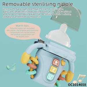 Tétines en silicone biberon jouet de dentition sensoriel pour bébé <span class=keywords><strong>hochet</strong></span> <span class=keywords><strong>1</strong></span> an éducatif pour bébé jouets 0-12 <span class=keywords><strong>mois</strong></span> avec musique légère - Product Image 4
