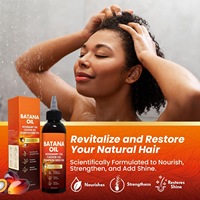 Kit de Soins Capillaires au Beurre d'Huile de Batana Naturelle et Vierge, Marque Privée, Huile de Croissance Capillaire au Batana pour Femmes Noires, Huile de Graines de Citrouille