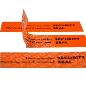 Tear up Invalid No Residual Glue VOID Tamper Proof <b>Sticker</b> VOID Orange Non Transfer Anti-counterfeiting <b>Label</b> - Product Image 1
