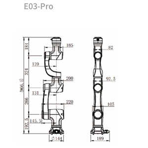 หุ่นยนต์ร่วมปฏิบัติงาน Huayan Robotics E03-Pro 6 แกน รับน้ำหนักได้ 4 กก. ระยะเอื้อม 590 มม. พร้อมระบบควบคุมในตัว ระบบ AI Vision ได้รับการรับรองมาตรฐาน CE รุ่นมินิ - Product Image 4