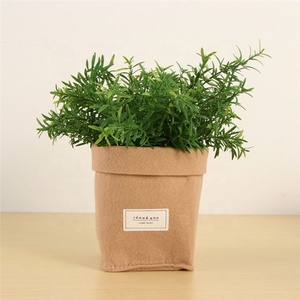 Sac de culture en feutre écologique durable rond noir de 10 gallons avec poignées pour la décoration de table à domicile - Product Image 3