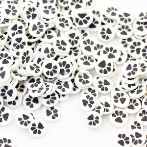 Venta caliente 5MM Mini de arcilla de polímero rebanadas Kawaii arcilla perro pata impresión Baba rebanadas de Color arcilla Floral de chispas de brillo - Product Image 2