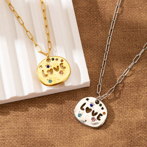 สร้อยคอผู้หญิงชุบทอง 14k 18k PVD บนสแตนเลสสตีล 316L ดีไซน์สวยงาม ของขวัญวันแม่ สร้อยคอสำหรับคุณแม่ - Product Image 1