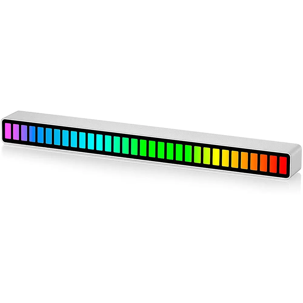 2021 New Sound Control Light Voice-Activated Pickup Rhythm Lights Creative Colorful Music Ambient Light with 32 LED 18 Colors