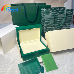 Luxury Green Brand <b>Watch</b> Box <b>Set</b> Complete <b>Watch</b> Packaging with Gift Bag Card Holder & Certificate Custom Logo <b>Watch</b> Gift Box - Product Image 4