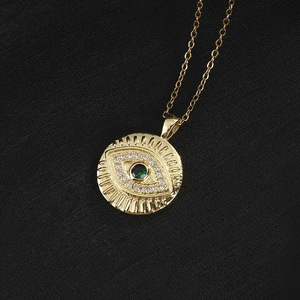 Collana con Ciondolo a Occhio per Donna, Catena Geometrica Mistica per Clavicola, Gioiello Elegante per Uso Quotidiano - Product Image 6