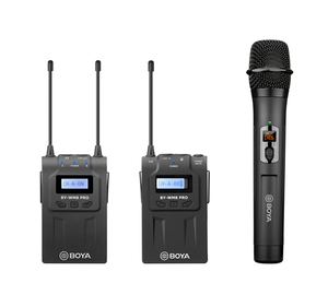 Microphone sans fil professionnel UHF 4 canaux Wm8 Pro K2 K3 <span class=keywords><strong>K4</strong></span> pour appareil photo reflex numérique, mixeur et diffusion en direct - Product Image 3