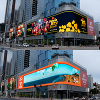 Affichage LED numérique d'extérieur haute luminosité et étanche, panneau mural à angle de 90 degrés, écran LED 3D à vision directe
