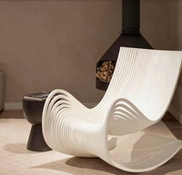 Chaise en bois paramétrique, mobilier au design paramétrique, chaise d'attente paramétrique CNC, mobilier paramétrique, mobilier paramétrique en bois