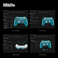 Control Inalámbrico 8BitDo Orion 2 Azul Transparente, Joysticks TMR, Gatillos de Modo Dual para PC y Android