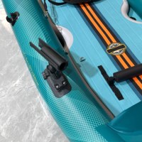 Kayak gonflable OEM en gros d'usine, 2 places, double propulsion à pédales, PVC+aluminium, capacité 160 kg, utilisation en lac et en rivière
