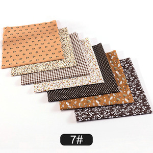 혼합 색상 7pcs 수제 DIY 패치 워크 패브릭 꽃 인쇄 코튼 DIY 장식 - Product Image 4