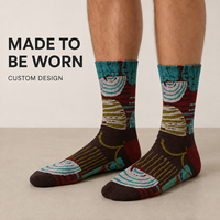 Chaussettes d'automne pour adultes Mushafier personnalisées OEM - Polyester/Nylon/Coton/Fibre de bambou/Laine, chaussettes sans couture résistantes aux déchirures