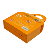 Boîtes en carton personnalisées écologiques pour emballage de melons Hami avec poignée découpée brillante orange et estampage à chaud