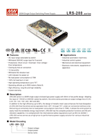 Alimentation électrique LRS 200 5 5V 40A 200W Mean Well SMPS, convertisseur AC/DC encastré en métal pour applications industrielles et LED
