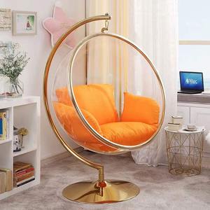 <span class=keywords><strong>Fauteuil</strong></span> Suspendu Œuf en Acrylique <span class=keywords><strong>Transparent</strong></span> Moderne avec Support pour Salon, Chaise Bulle Dorée - Product Image 2