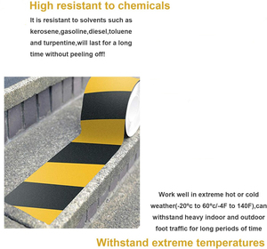 Rubans adhésifs antidérapants imperméables Xuri haute température pour marches d'escalier, film <span class=keywords><strong>de</strong></span> sécurité antidérapant avec avertissement d'utilisation - Product Image 4