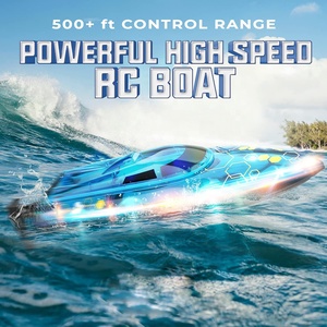 Bateau télécommandé 2,4 GHz haute vitesse avec couvercle transparent et effets LED, récupération à 180 degrés pour <span class=keywords><strong>piscine</strong></span> - Product Image 2