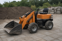 Pengiriman Gratis Loader CE Engine Small Front End Loader dengan Bucket yang Diperkuat untuk Tanah Keras Laris Terjual